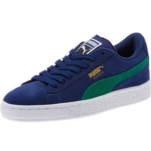 Puma Suede Royal Blue and Teal Women’s Sneakers. Size 8.5